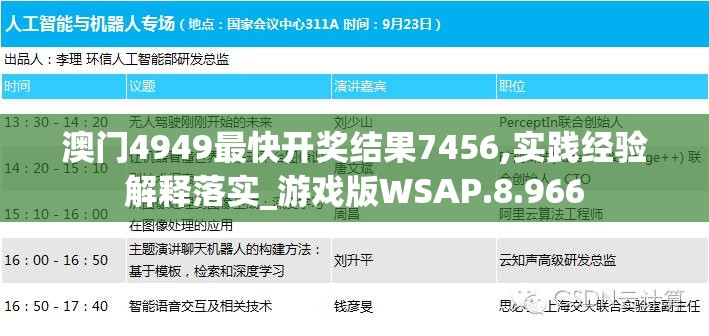 澳门4949最快开奖结果7456,实践经验解释落实_游戏版WSAP.8.966