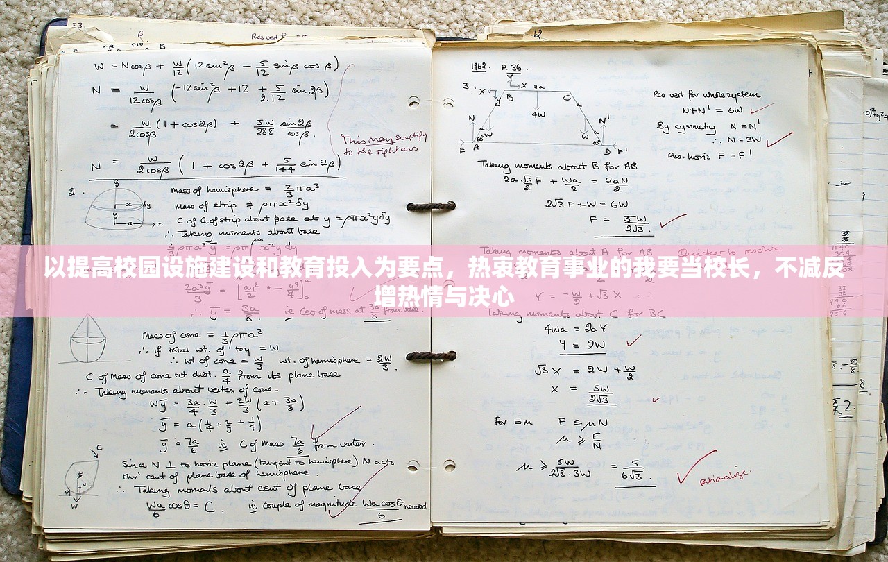 以提高校园设施建设和教育投入为要点，热衷教育事业的我要当校长，不减反增热情与决心